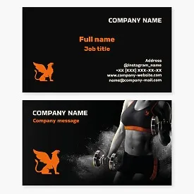 Fitness business card template