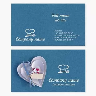 Restaurant Cutlery Business Card Template