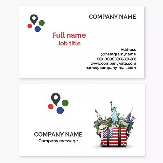 Tourist Travel Destination Business Card Template