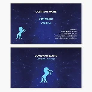 Horse business card template