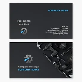 Manufacturing company business card template.