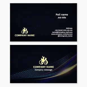 Business card template. Fitness center. Gym.