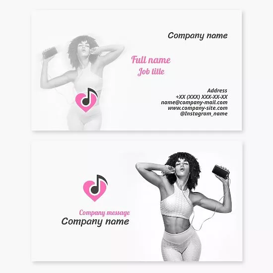 Music Themed Business Card Template