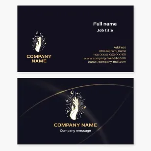 Magic Hand Logo | Fortune Telling, Magic, Witchcraft | Business Card Template