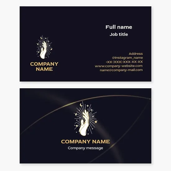 Magic Hand Logo | Fortune Telling, Magic, Witchcraft | Business Card Template