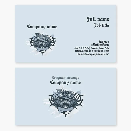 Tattoo Business Card Template