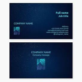 Business card template. Monstera. Abstract. Interior decor.