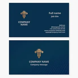 Business card template for a law firm, notary office, or attorney bureau.