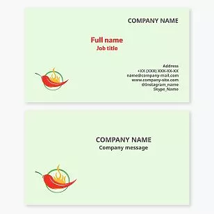 Mexican food business card template