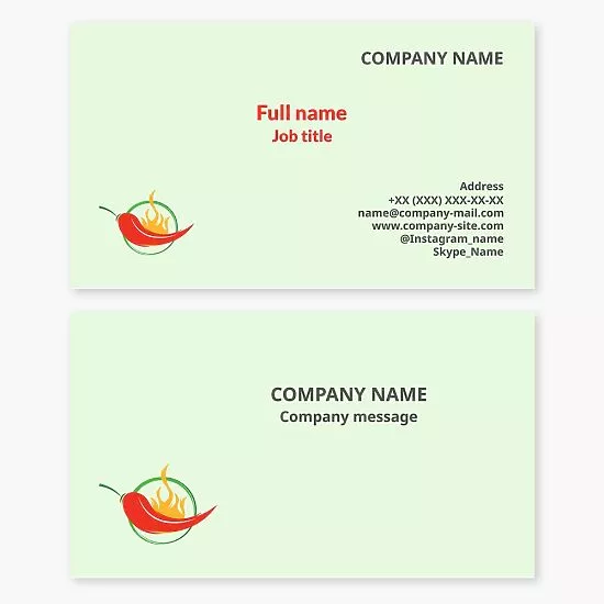 Mexican food business card template