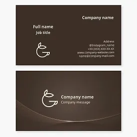 Business card template. Tea, tea room.