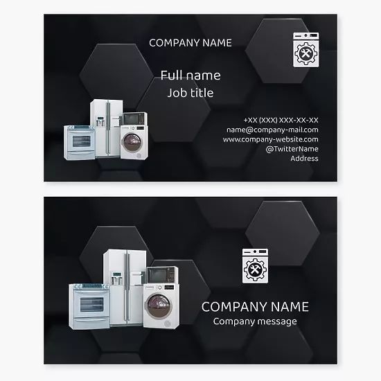 Business card template Home appliance repair