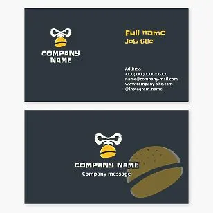 Premium business card. Sandwich cafe.