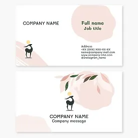 Business card template. Abstract. Art gallery.