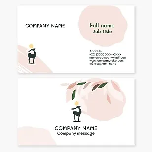 Business card template. Abstract. Art gallery.
