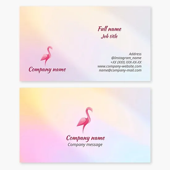 Flamingo Business Card Template