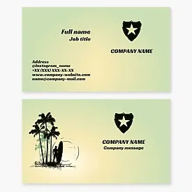 Surf Shop Business Card Template