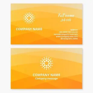 Business card template. Sun. Beach services and products.
