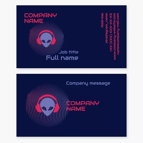 DJ business card template