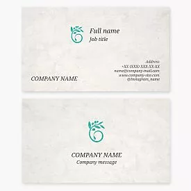 Plant Logo Design Business Card Template