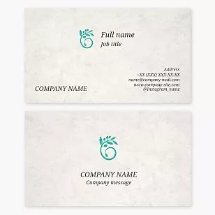 Plant Logo Design Business Card Template