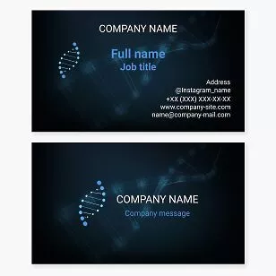 Bio DNA Genetics Design Business Card Template