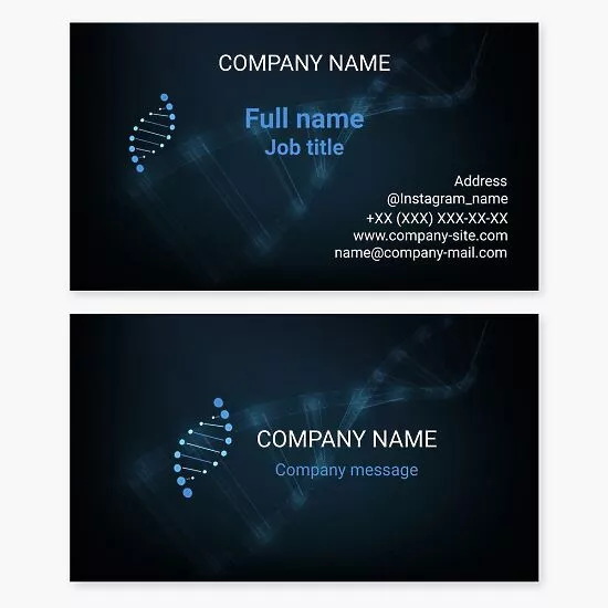 Bio DNA Genetics Design Business Card Template