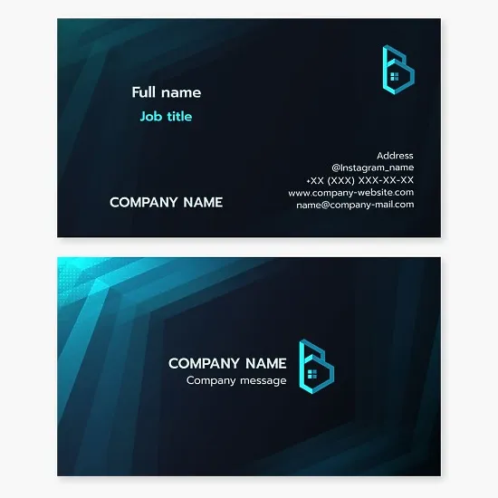 Real Estate Agent Business Card Template. Letter B.