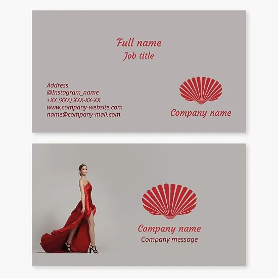 Shell Logo | Modeling Agency | Fashion Studio | Fashion Business Card Template