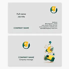 Business card template. Furniture salon.