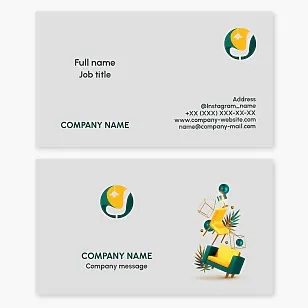 Business card template. Furniture salon.