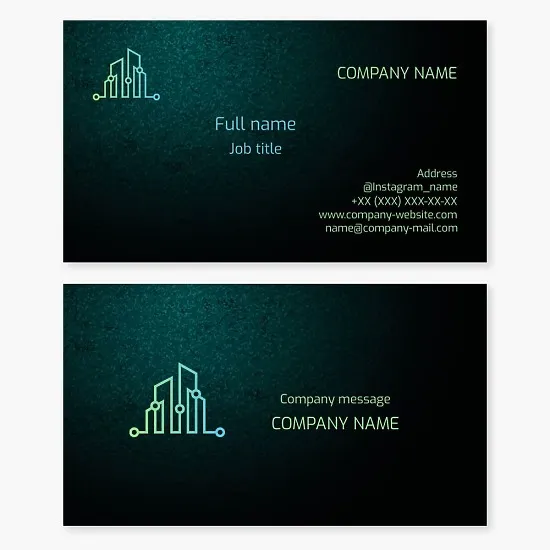 Smart Home Business Card Template. Architect-designer of electronic devices for home.