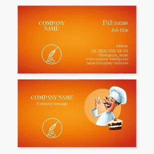Business card template Making cakes and pastries