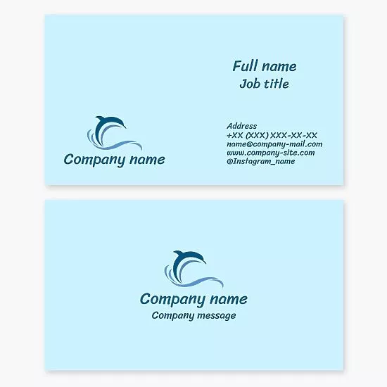 Dophin Logo Business Card Template