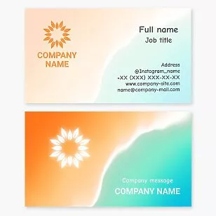 Sand & Water | Beach | Summer Business Card Template