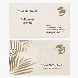 Sand Beach Vacation Business Card Template