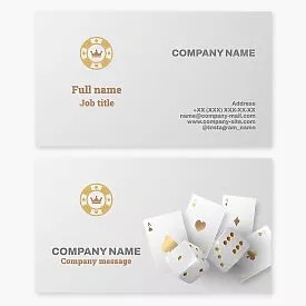 Poker Chip Casino Business Card Template