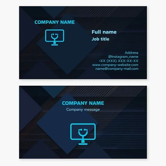 Business card template Computer hardware diagnostics
