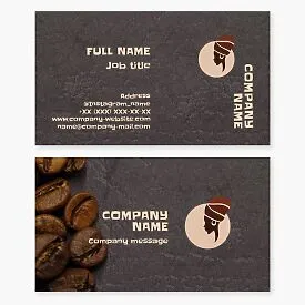 African coffee business card template