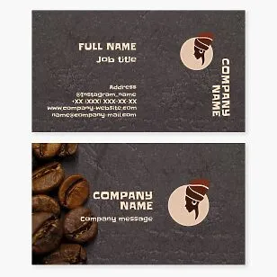 African coffee business card template