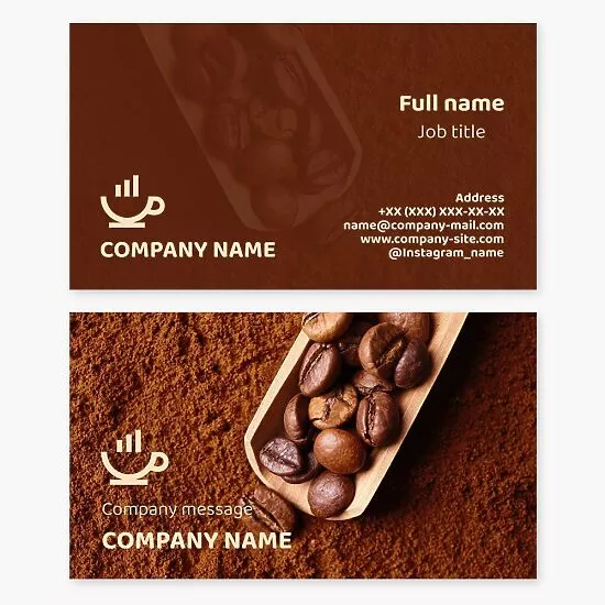 Coffee Shop Business Card Template