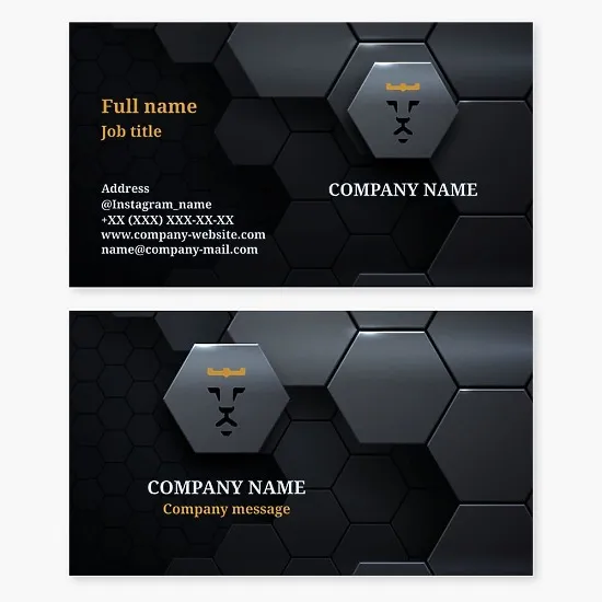 Leo business card template