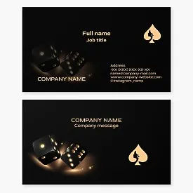 Business card template. Casino.