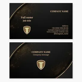 Business card template. Jurisprudence and advocacy.