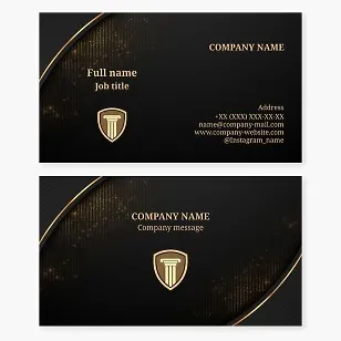 Business card template. Jurisprudence and advocacy.