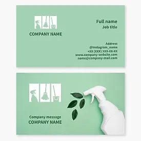 Cleaning Services Business Card Template