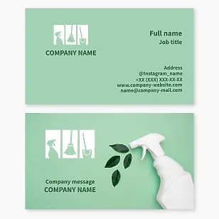 Cleaning Services Business Card Template