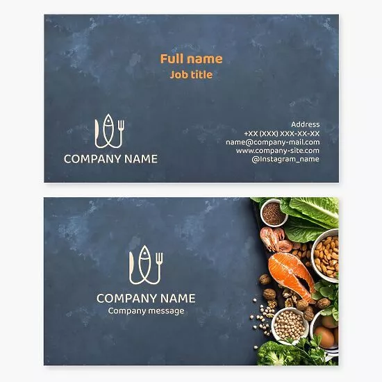 Seafood Business Card Template