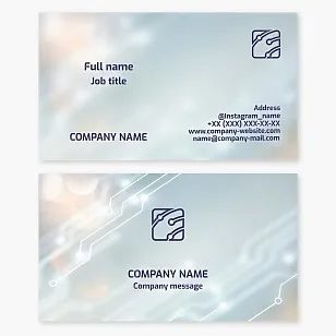 Technological business card template. Assembly and repair of microelectronic units, devices and instruments.