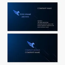 Шаблон визитной карты "Динамичный орел". Символ власти, силы, мужества, независимости, свободы.